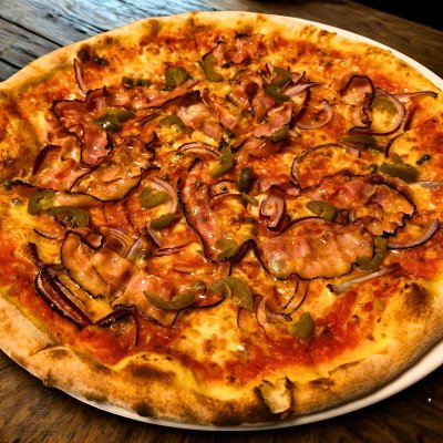 PIZZA PANCETTA E JALAPEŇOS