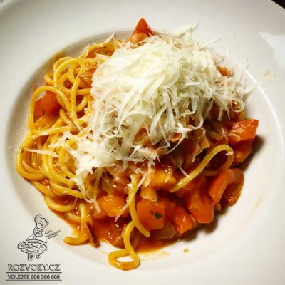 Spaghetti proscuitto e pomodoro