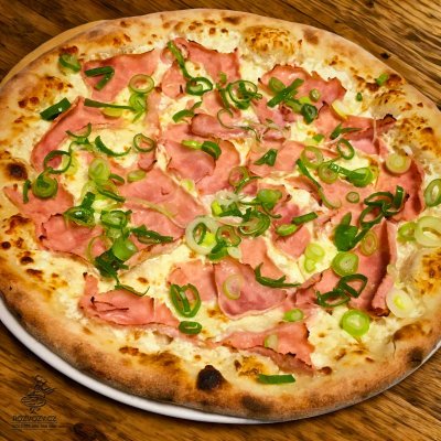 Pizza bianca con cotto