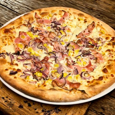 Pizza bacon e mais