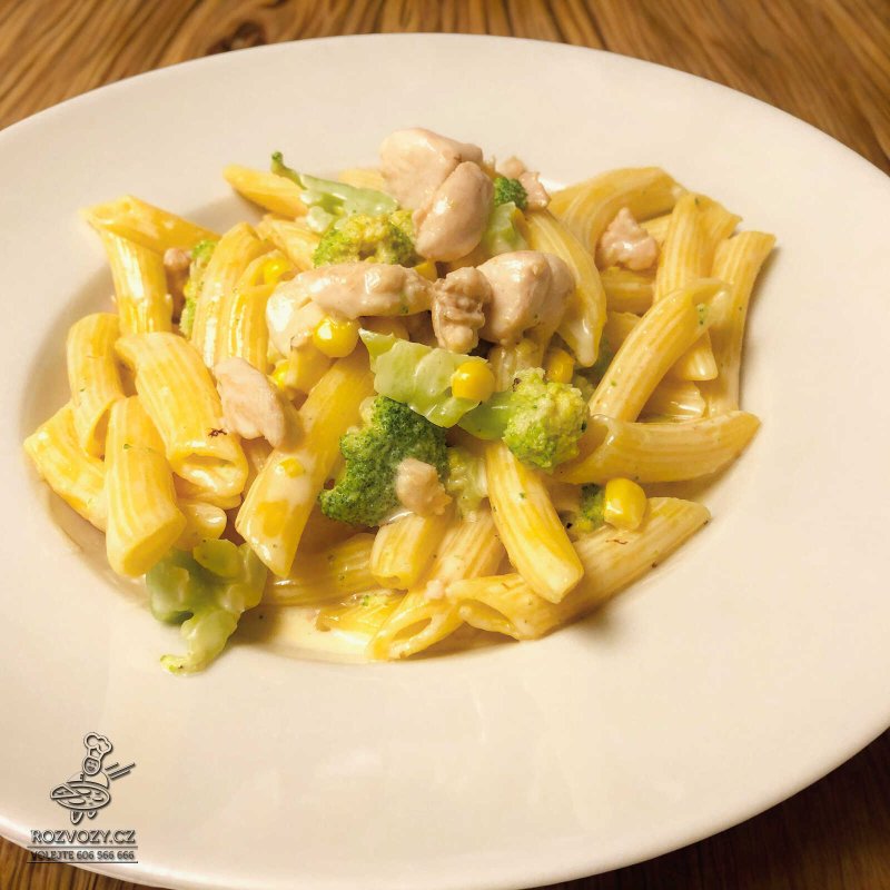 Penne primavera crema