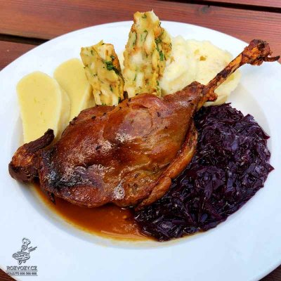 SVATOMARTINSKÉ HUSÍ STEHNO, NÁDIVKA, KNEDLÍKY